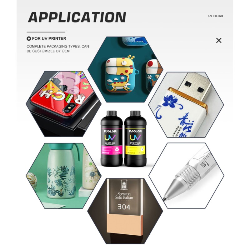 High Quality 1000ML UV DTF Ink for Epson XP600 I1600 I3200 TX800  FCOLOR Transfer Ink MSDS