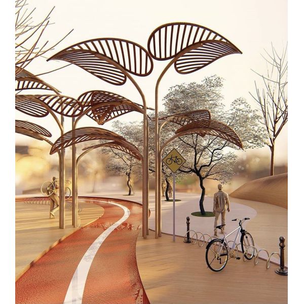 Custom Stainless Steel Artistic Canopy for Urban Architecture & City Square Decoration