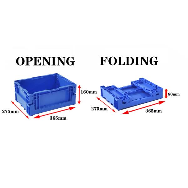 Durable Foldable Plastic Crate 10L Space Saving Collapsible Plastic Crate Factory Direct Supply