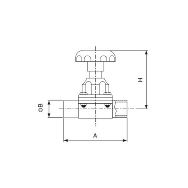 2 Inch T316L 1.4404 Stainless Steel Sanitary Valves - Butt Welded Diaphragm Valve