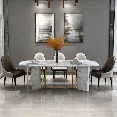8 Seater marmoreiam a mesa de jantar luxuosa e presidem ideias de Unik da mobília italiana