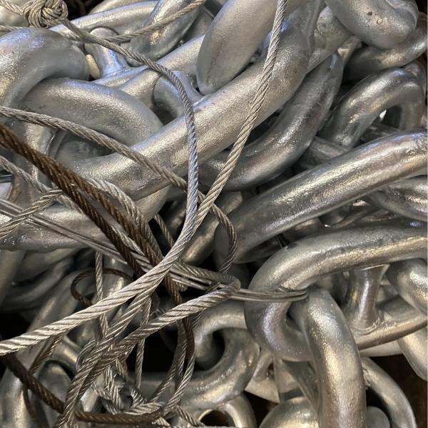 Grade 3 124mm Stud Link Galvanized Chain Anchor High Strength Alloy Steel