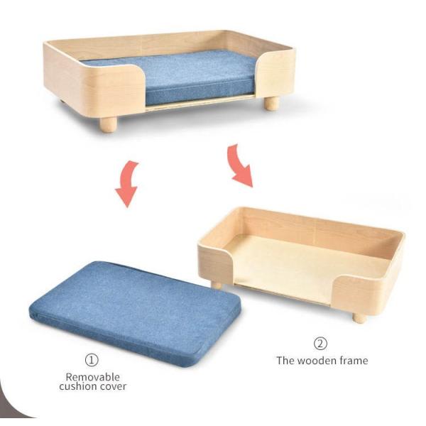 Диван-кровать собаки OEM устойчивая деревянная