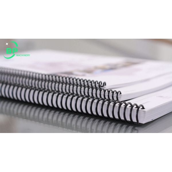 Plastic coil forming and coil binding machine PS420 for notebooks thickness up to 25mm