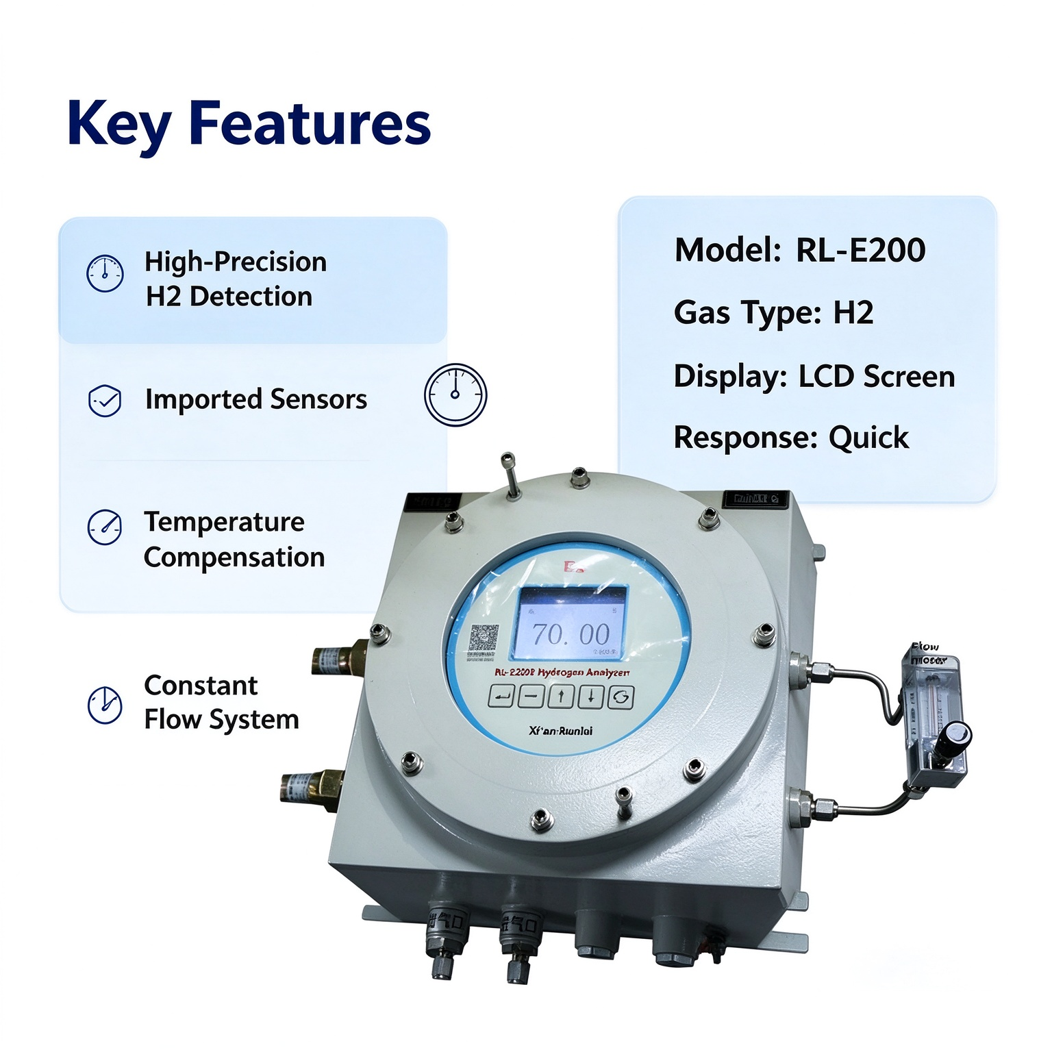 Online Hydrogen Purity Analyzer Explosion Proof Microfluidic Thermal Conductivity Type Gas Analyzer