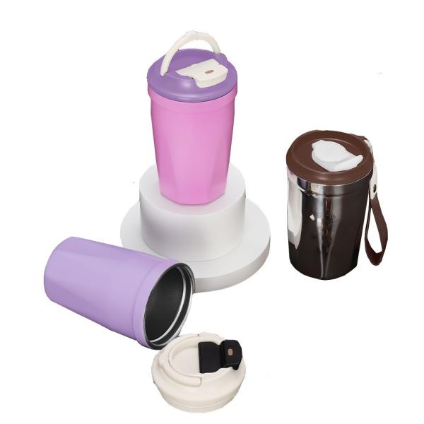 Customized Color 420ml Double-wall Thermal Mug for Outdoor Travel and Coffee Drinkers