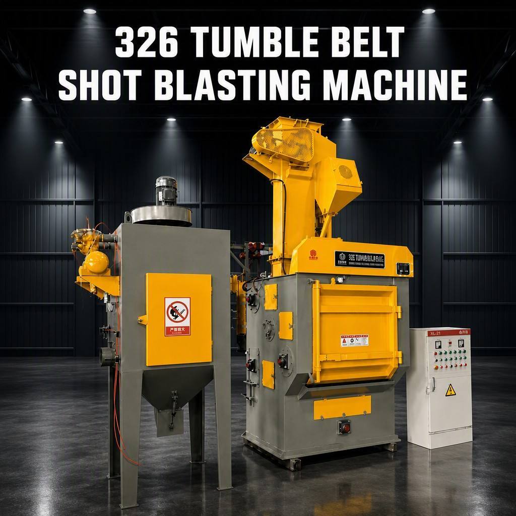 Automatic Loading Q326 Tumble Belt Shot Blaster, Industrial Batch Cleaning System for Metal Surface Preparation and Deburring