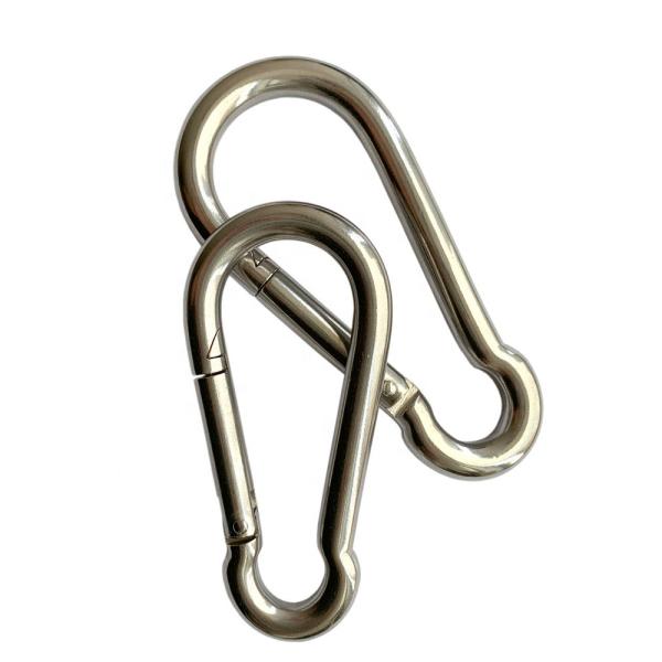 Technologie de traitement électrolytique en acier inoxydable DIN5299C Carabiner Snap Hook
