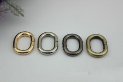 Advantage price 20 mm width nickel iron metal oval ring for bag parts