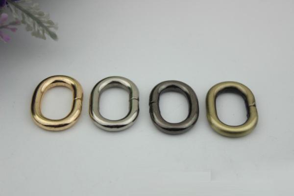 Advantage price 20 mm width nickel iron metal oval ring for bag parts