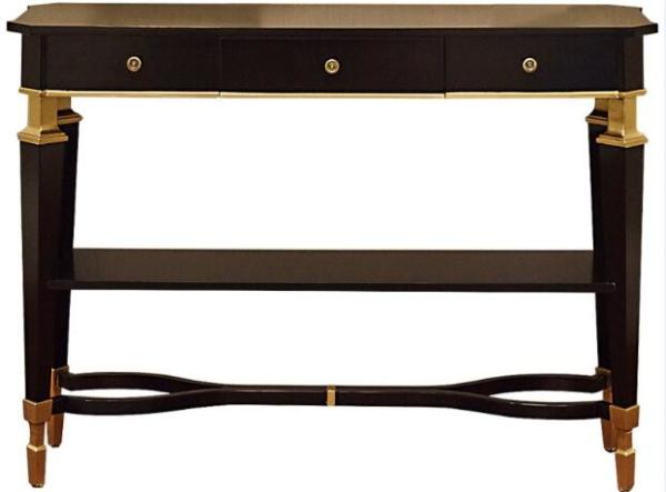 Wooden 48'' W Luxury Bedroom Furniture With Metal Legs , Antique Hotel Desk