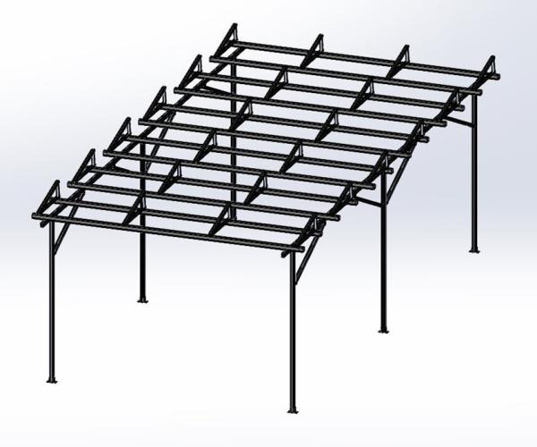 Suporte de alumínio da montagem de Polo do painel solar para estufas agrícolas das energias solares