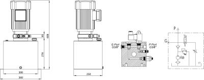G3 de alta pressão/8 pálete levanta o Power Pack hidráulico com a bobina de 18Mpa 12VDC 18W