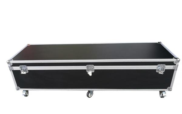 Grande instrumento de alumínio Carry Case With Six Wheels do preto do caso do voo para o equipamento