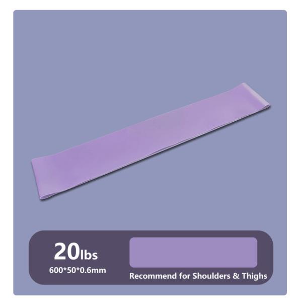 Natural Gym Strength Training Exercise Elastic Rubber 5cm Width Resistance Bands For Pilates Yoga Sports