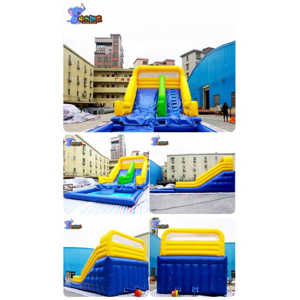 Commercial PVC Inflatable Bouncy Castle Slide Pool Water Park 18 Foot Summer Carnival