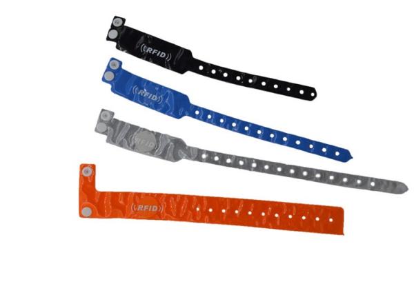 Hospital Ultralight PVC RFID NFC pulseira à prova d'água ajustável descartável passivo 13,56mhz