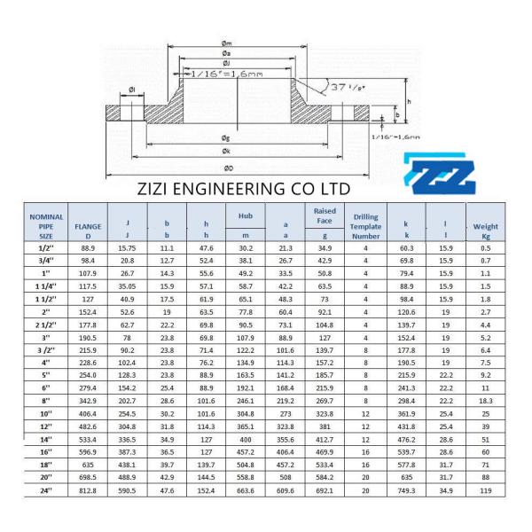 Carbon Steel Long Weld Neck Flange , Sch 40 Weld On Steel Pipe Flanges