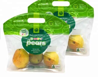 Stand Up Fresh Fruit Bags Packaging BOPP Material Reusable With A Tear Notch