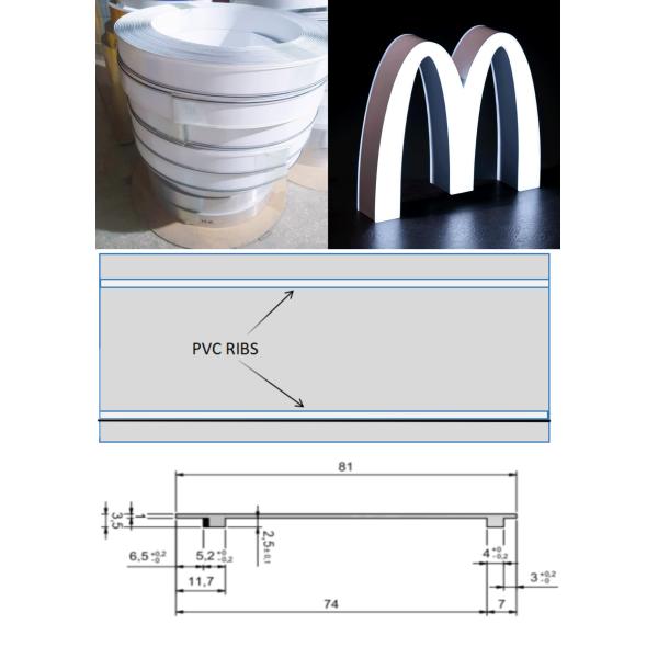 3-14cm Aluminum Pvc Materials LED Trimless Channel Letterform Edge Indoor / Outdoor Use