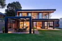 Casas ultra modernas de alta qualidade da casa pré-fabricada na casa de campo luxuosa da casa clara da casa pré-fabricada da armação de aço do calibre