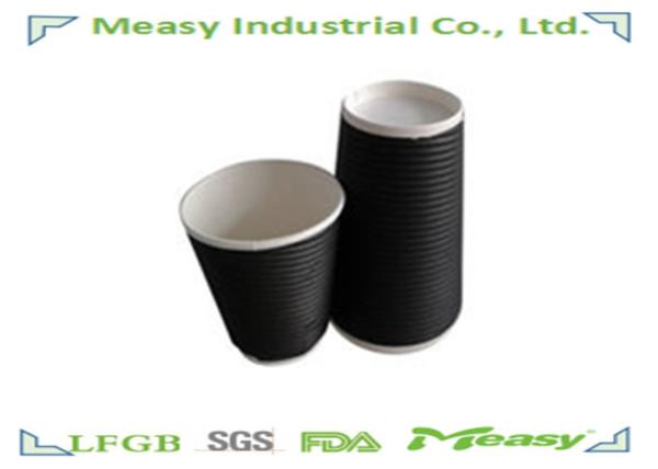 500ml Tea / Milk Ripple Paper Cups With Customer Logo Flexo Printing
