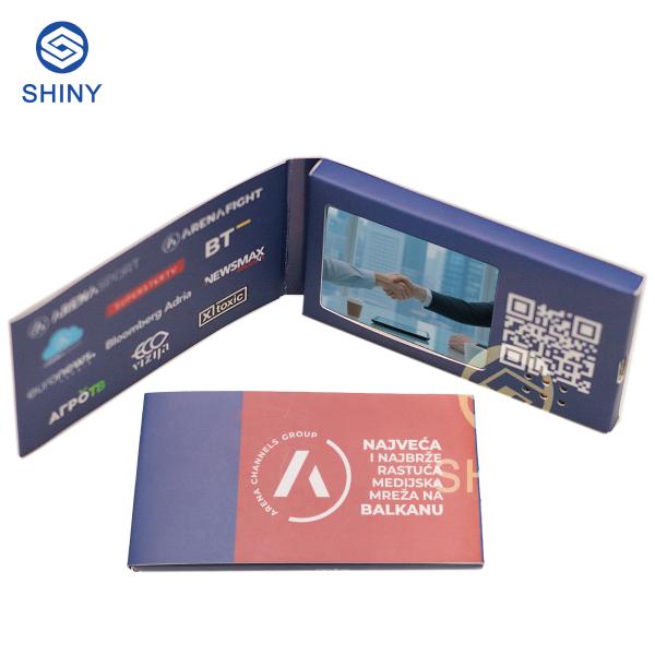 Carpeta de video LCD de 2.4” con memoria de 128MB en tarjeta de video tamaño tarjeta de visita Market Biz