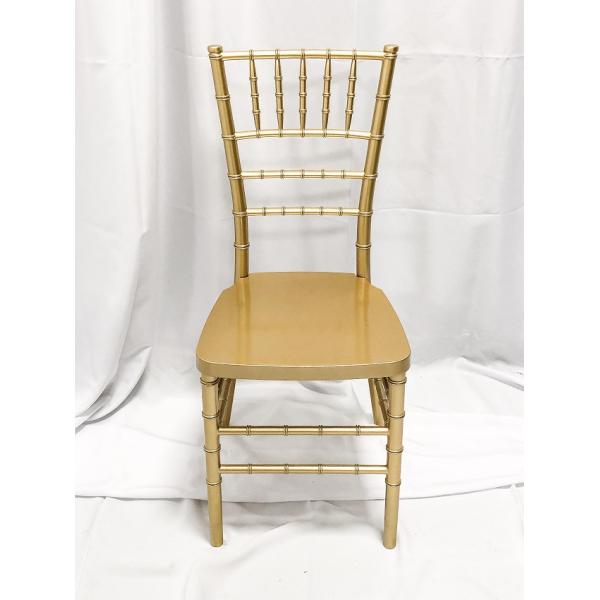 Chaise de banquet en plastique blanc Chiavari Meubles d'hôtel 41x38x90cm