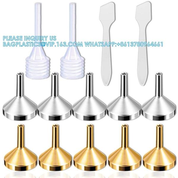 Funnels For Filling Bottles, 3 Pcs Stainless Steel Kitchen Funnel Set With Long Handle, Food Grade Mini Metal Funnel