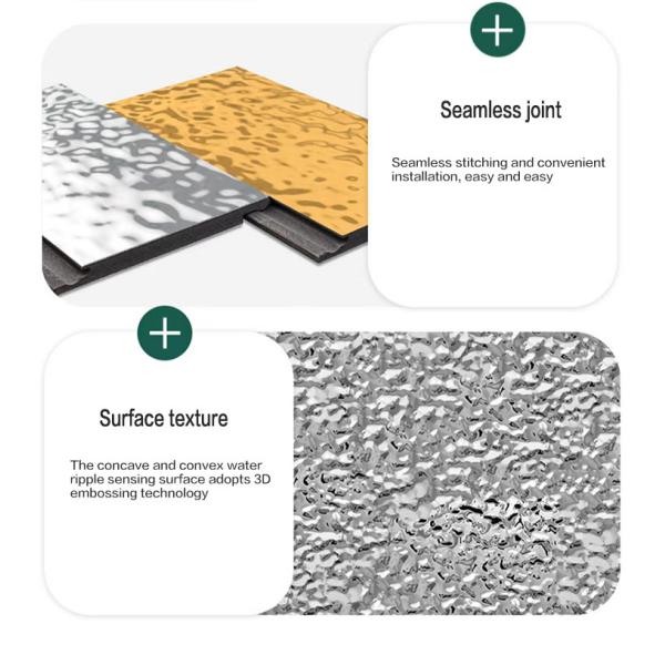 PVC квадрата покрыл панели стены волокна панели пульсации воды бамбуковые