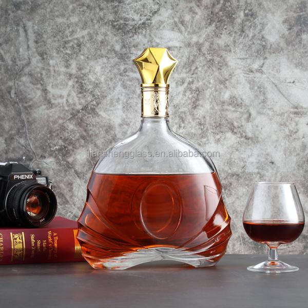 Botella de vidrio para estampado en caliente 200ml 375ml 500ml bebidas alcohólicas Vodka Gin