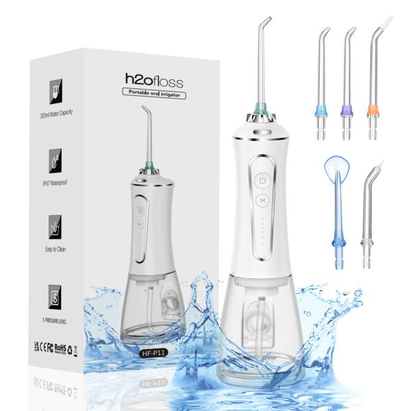 Professional Cordless Water Flosser 300ml Water Tank Dental Water Jet Spa Teeth Cleaner