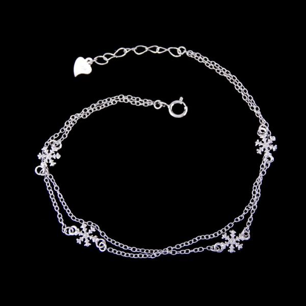 Projeto especial de brilho oco do presente da prata do bracelete da prata da planície da forma das estrelas