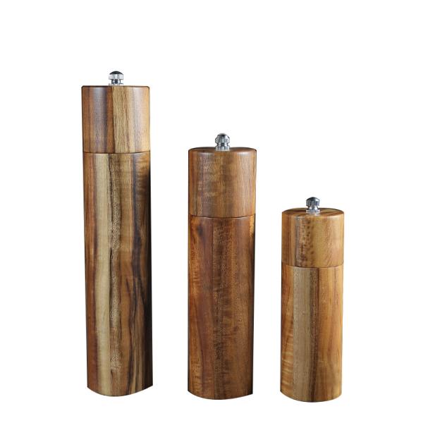 8 Inch 12 Inch Pepper Mill Grinder Sustainable Wooden Salt And Pepper Shakers