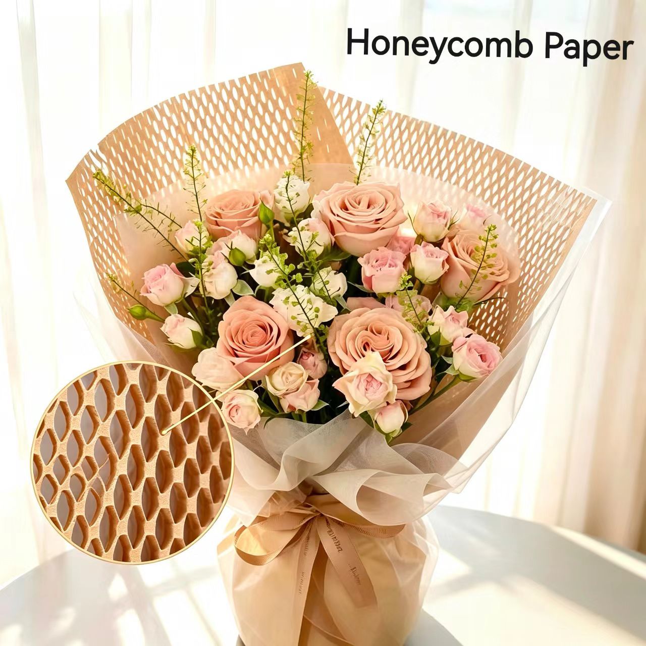 Honeycomb Paper for Flower Wrapping – Expandable Colorful Wrap for Bouquets & Floral Arrangements