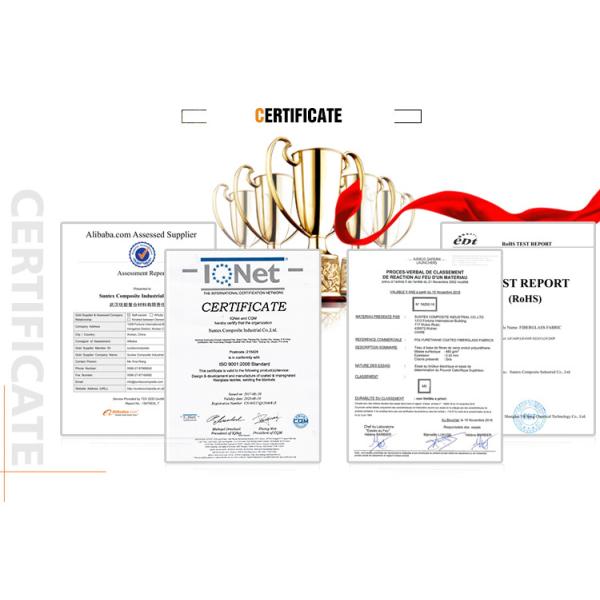 Материал ткани 0.8мм стеклоткани занавеса дыма огнезащитный акриловый покрытый огнеупорный