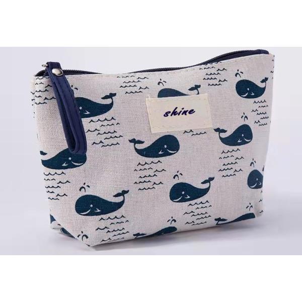 Zipper Blank Canvas Makeup Bag Multifunctional 21CM×12CM×6.5CM