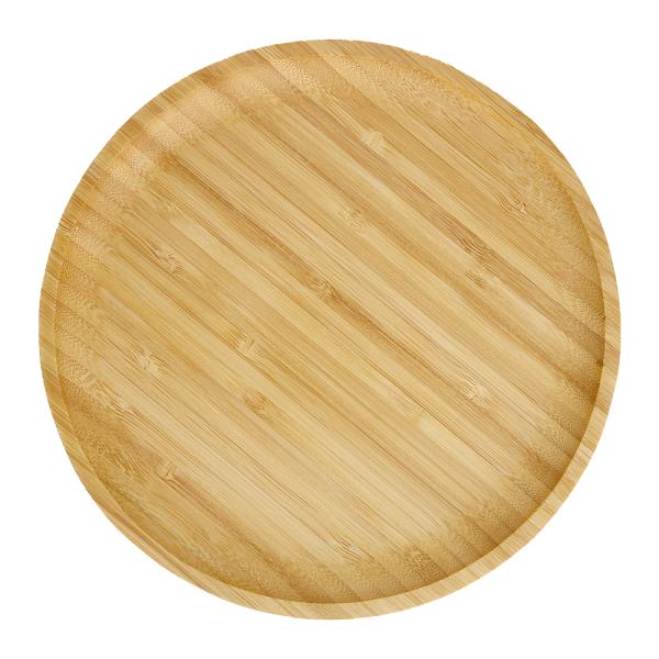 Домашнее анти- падение вокруг бамбукового подноса, поднос сервировки акации деревянные/плита