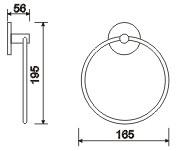 Circular Polished Bathroom Towel Rings Towel Holder Stainless Steel For Kitchen Toilet