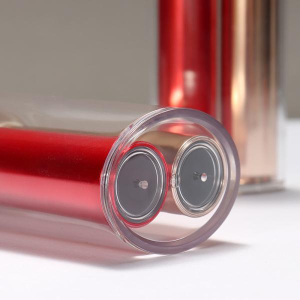 2 X 10ml Plastic Lotion Pump Double Tube Vacuum Pump Bottle Cosmetic