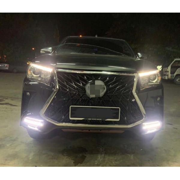 Black Car Body Kit For Toyota Hilux Revo Change To Lexus
