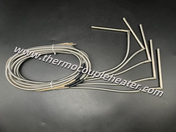 Industrial Cartridge Heaters L-shape Cable With Steel Hose Protection