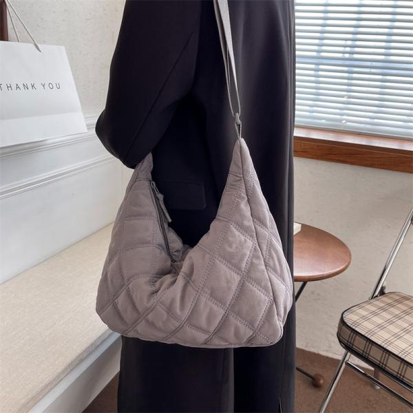 Winter messenger bag women dumpling bag lightweight small shoulder armpit  bag