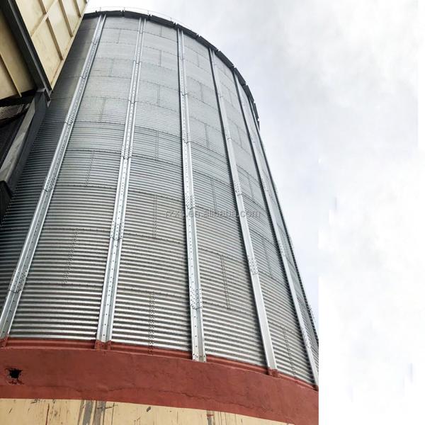STGF50 5000 toneladas Máquina de armazenamento de milho, arroz e trigo Ventilação espiral Silos de grãos de aço corrugado