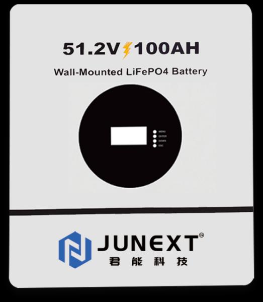 25.6V 51.2V Batería montada en la pared Almacenamiento de energía Batería de litio residencial 100AH 2.56kWh