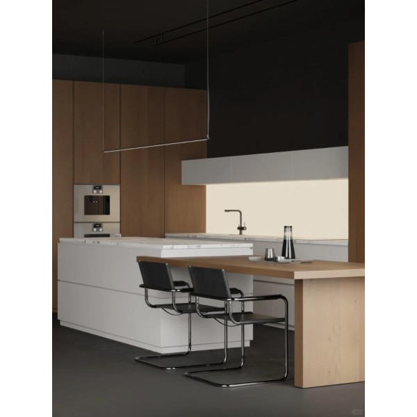 Luxury Modern Kitchen Island Cabinet for Hotel Lobby VIP Suite Premium Plywood Material Custom Finish High End Interior Design