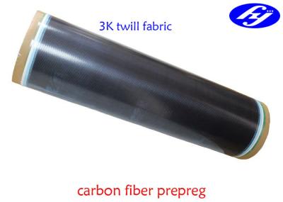 resina de cola Epoxy Prepreg da tela da fibra do carbono da sarja 3K sem furo de ar
