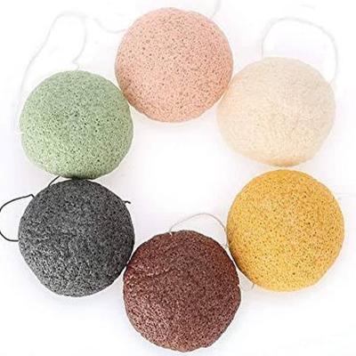 Esponja Exfoliating de limpeza do sopro do corpo Konjac natural redondo da esponja de BSCI