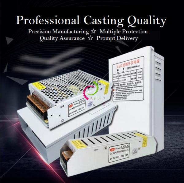 Stainless Steel 12 Volt 1000 Watt Power Supply 83A IP20 Light Box Signboard Light