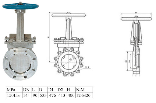 Stainless Steel 304 Knife Gate Valve 14